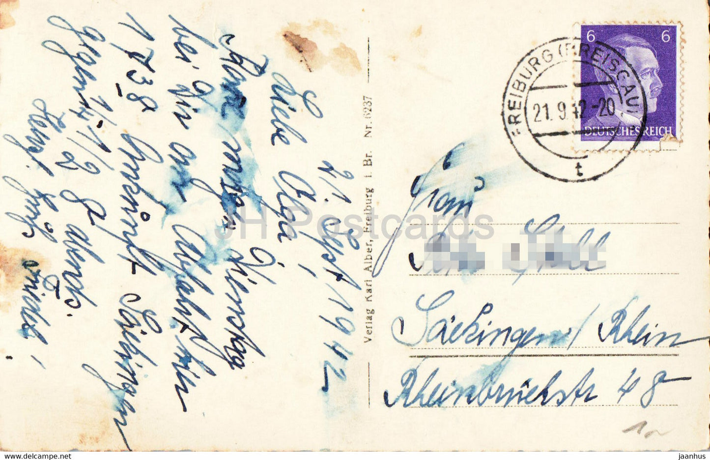 Freiburg i Br - Das Münster im Abendlicht - Dom - alte Postkarte - 1942 - Deutschland - gebraucht