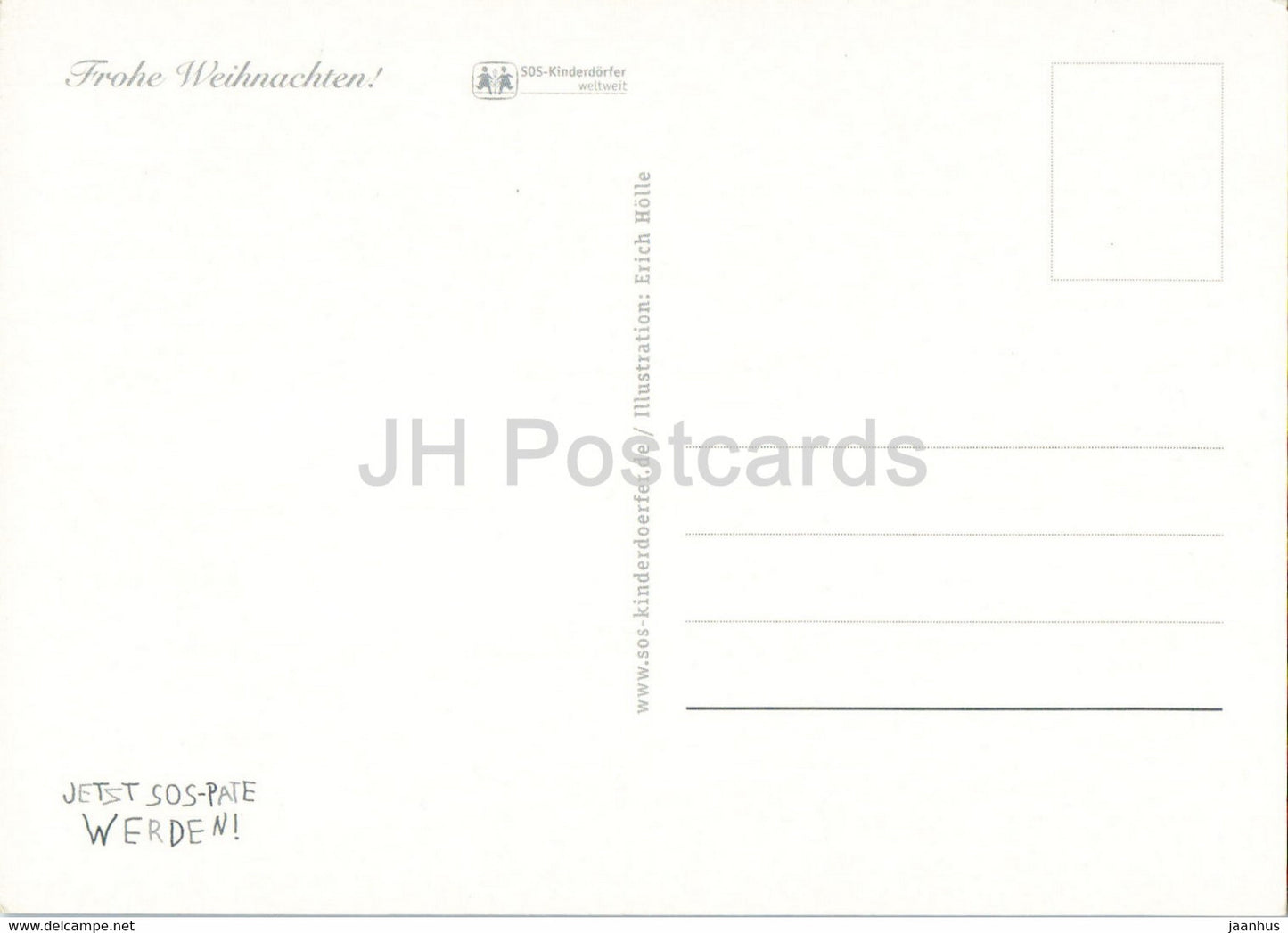 Christmas Greeting Card - Frohe Weihnachten - winter wanderers - Germany - unused