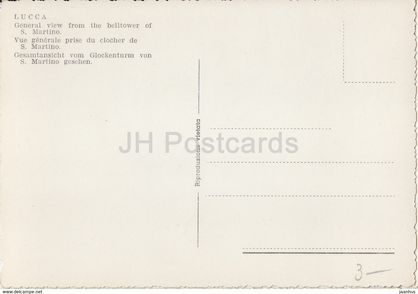 Lucca - Panorama dal Campanile di S Martino - General view from the belltower of S Martino - Italy - unused