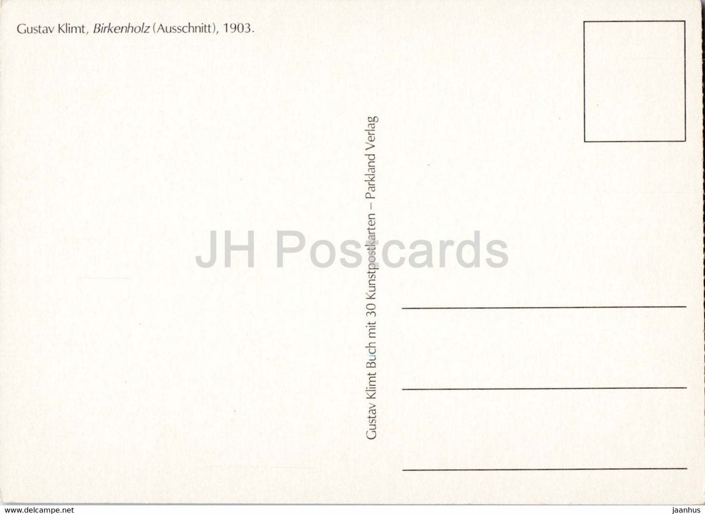peinture de Gustav Klimt - Birkenholz - Bouleaux - Art autrichien - Autriche - inutilisé