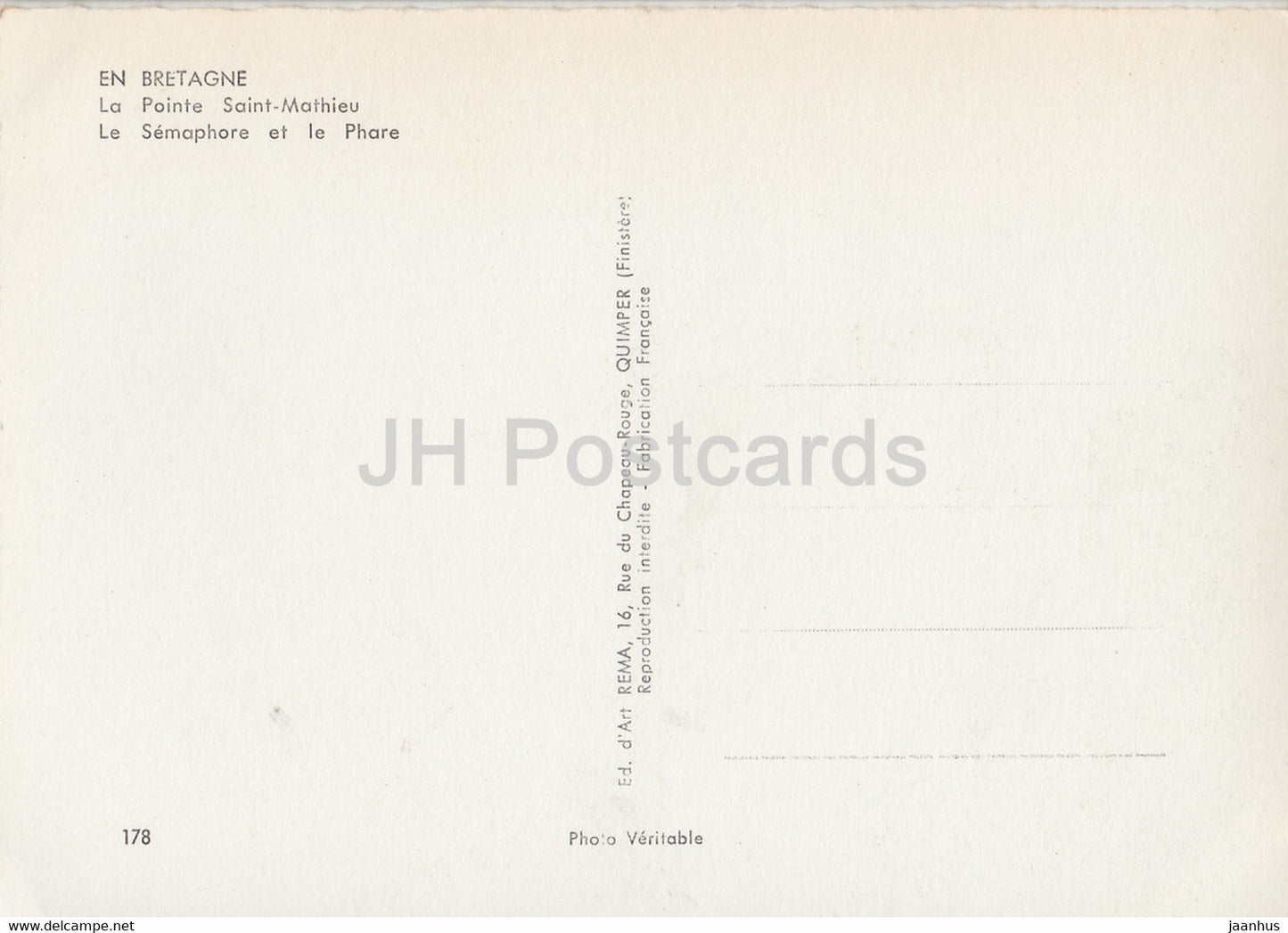 En Bretagne - La Pointe Saint Mathieu - Le Sémaphore et le Phare - phare - France - inutilisé