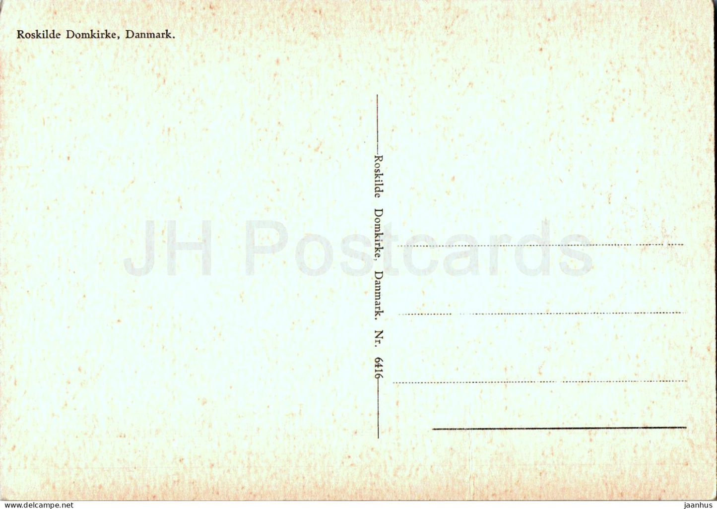 Roskilde cathedral - Roskilde Domkirke - 6416 - old postcard - Denmark - unused