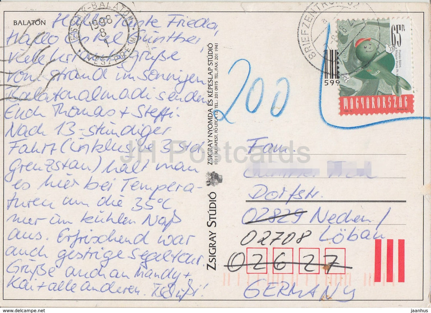 Balaton - Schwan - Volkstanz - Segelboot - Multiview - 1998 - Ungarn - gebraucht