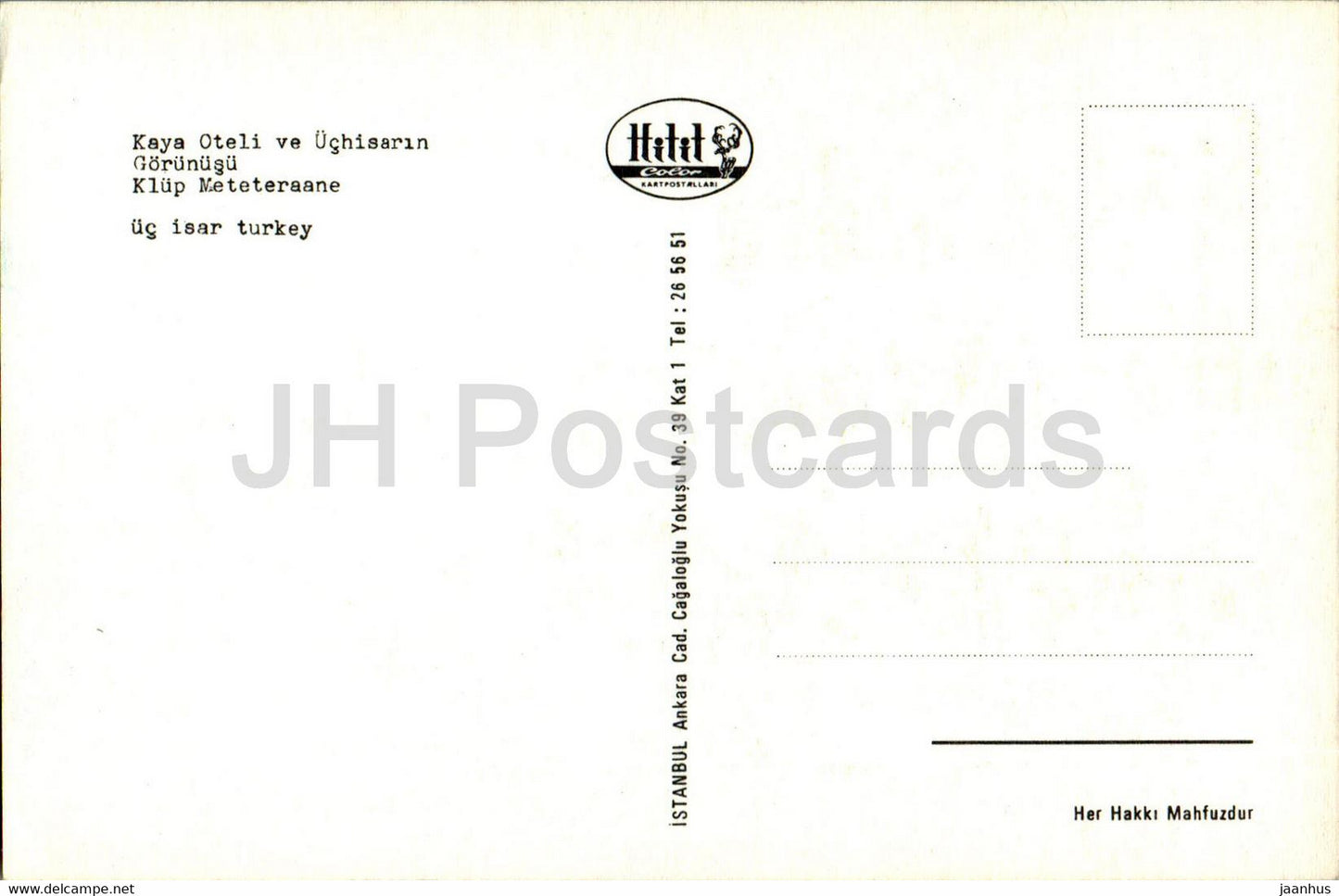 Kaya Oteli ve Uchisarin - Gorunusu - Klub Meteteraane - hotel - Turkey - unused
