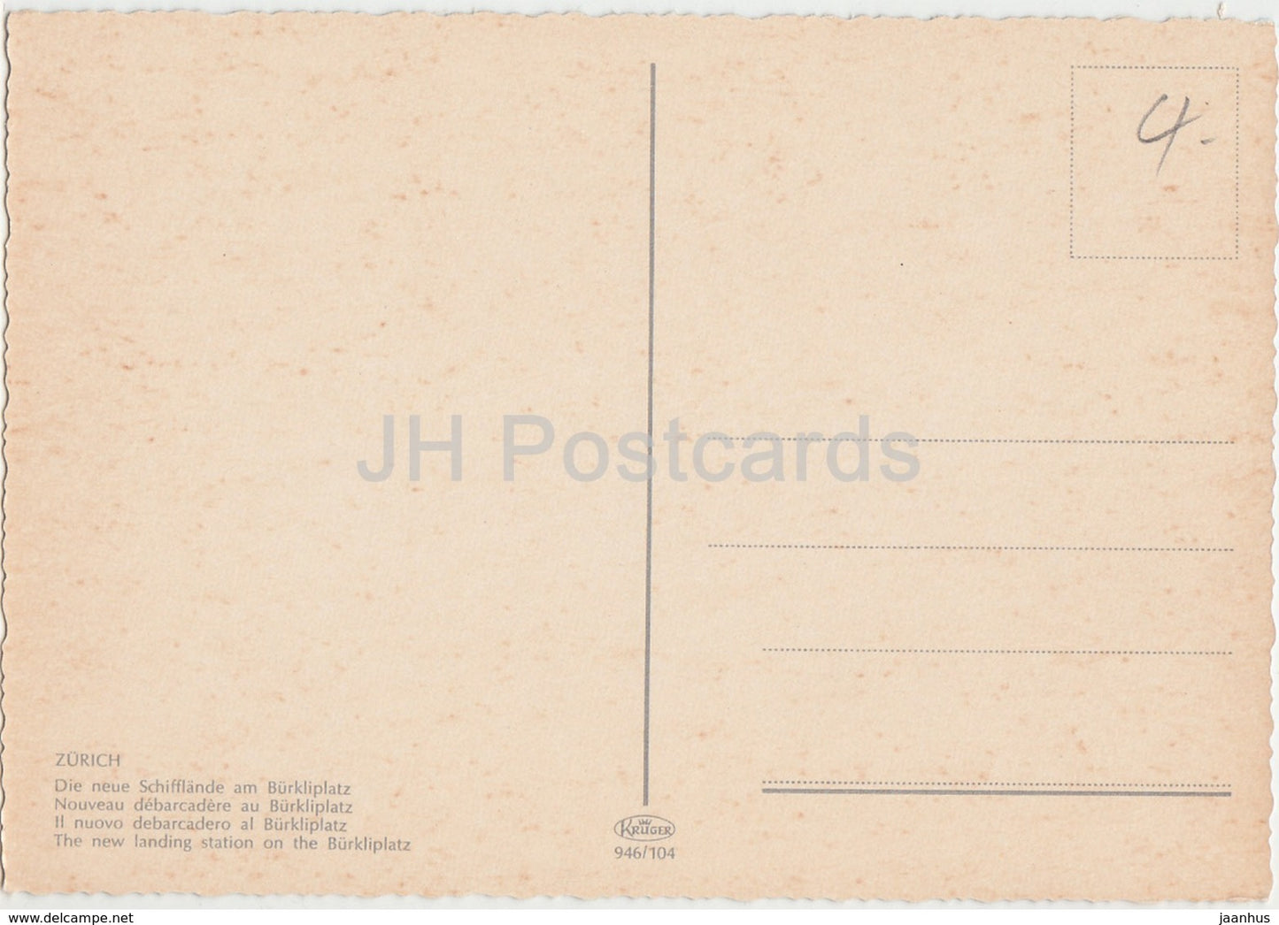 Zurich - Die Neue Schifflande am Brukliplatz - Linth - navire - Suisse - inutilisé