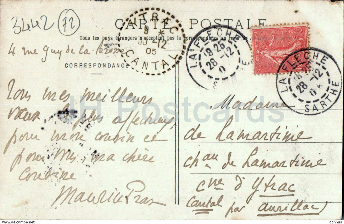 Le Loir à La Flèche - 41 - carte postale ancienne - 1905 - France - occasion