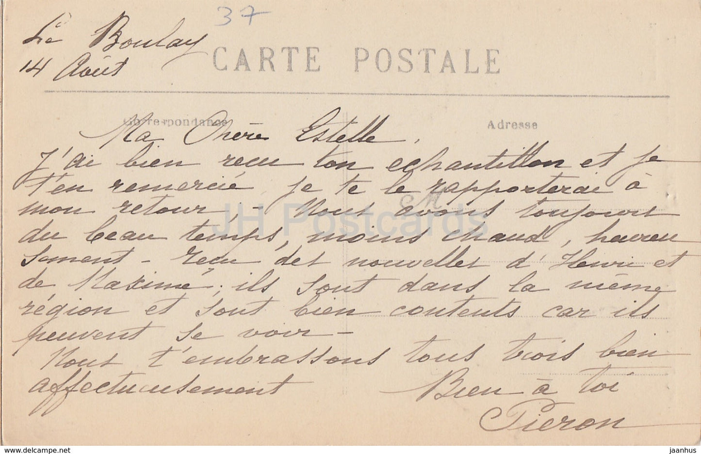 L'Ile Bouchard - Château du Temple - Nord Ouest - château - carte postale ancienne - France - occasion