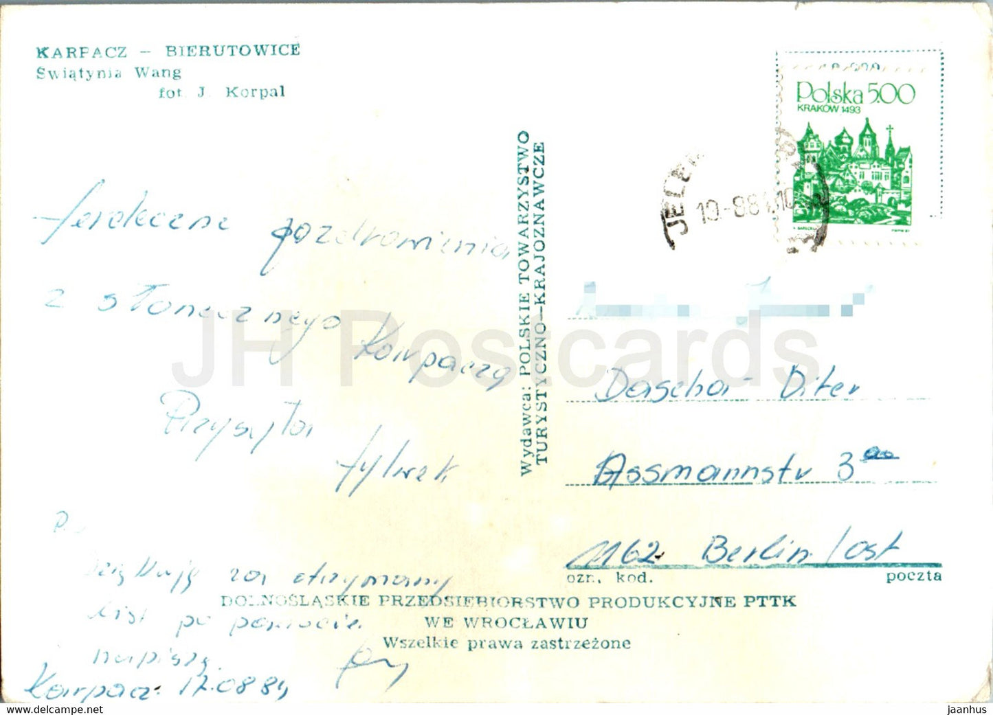 Karpacz Bierutowice - Swiatynia Wang - Temple of Wang - 1989 - Poland - used