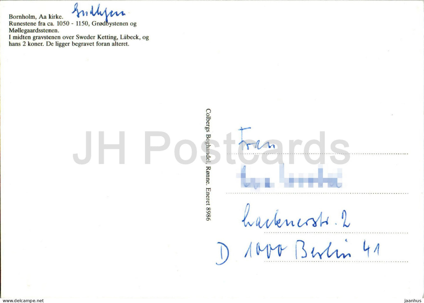 Bornholm - Aa kirke - Runestene - church - Runestones - ancient world - 8986 - Denmark - used