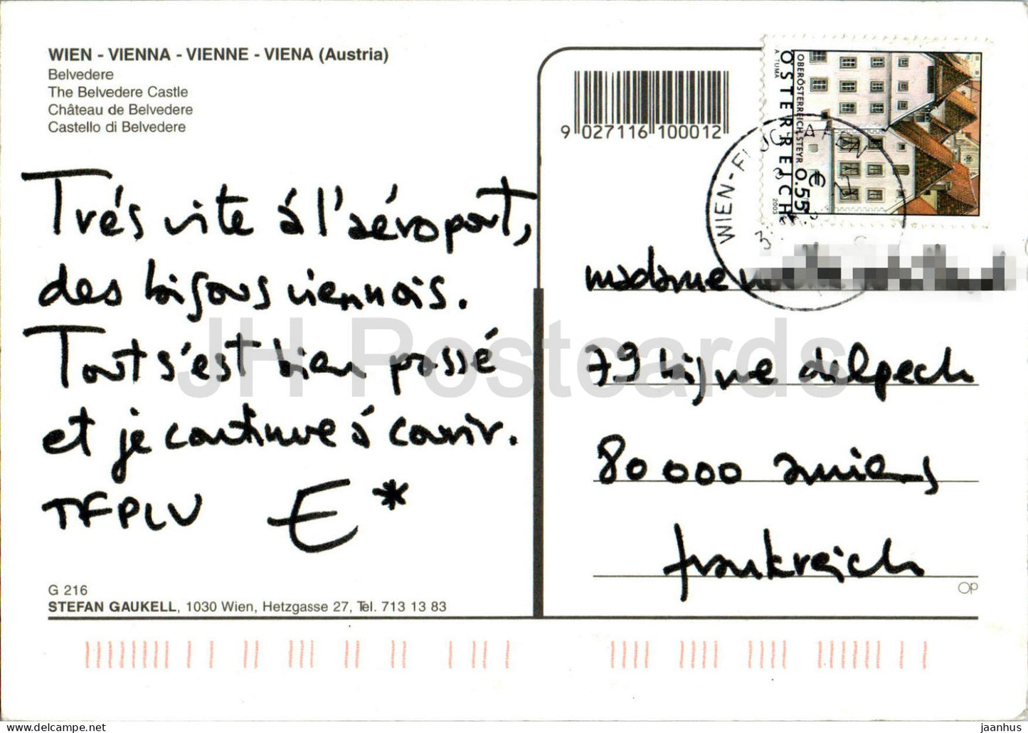 Wien - Vienna - Belvedere Castle - Austria - used