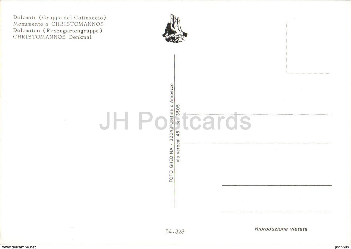 Monumento a Christomannos - Rosengartengruppe - Dolomiti - Gruppo del Catinaccio - Italien - unbenutzt
