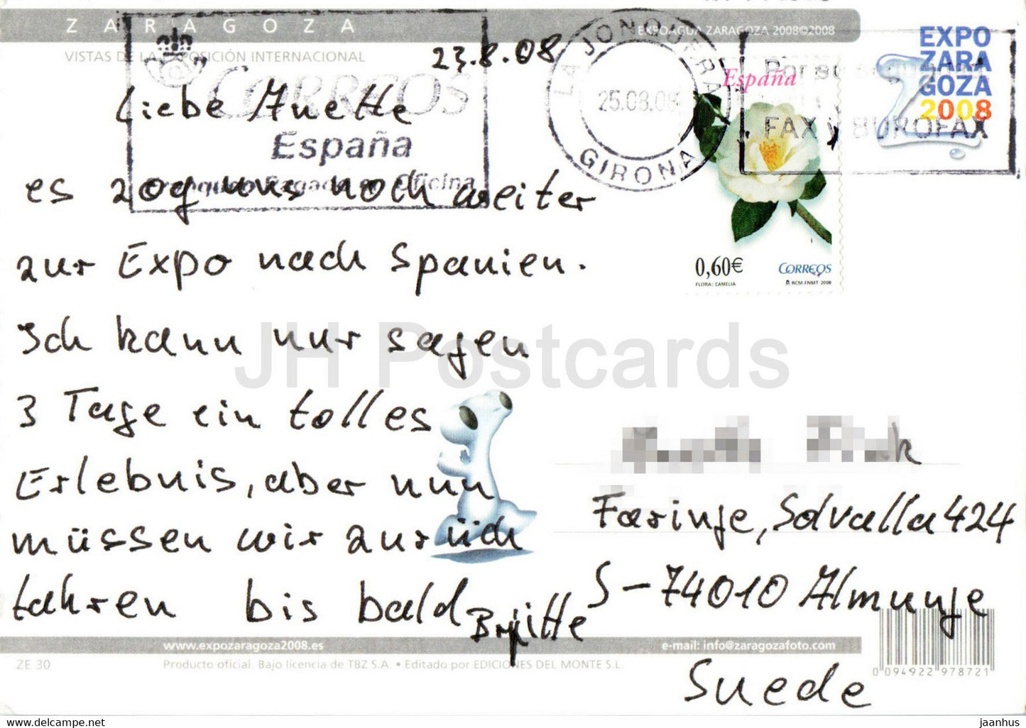 Saragosse - Vistas de la Expocision Internacional - EXPO - multiview - 2008 - Espagne - d'occasion