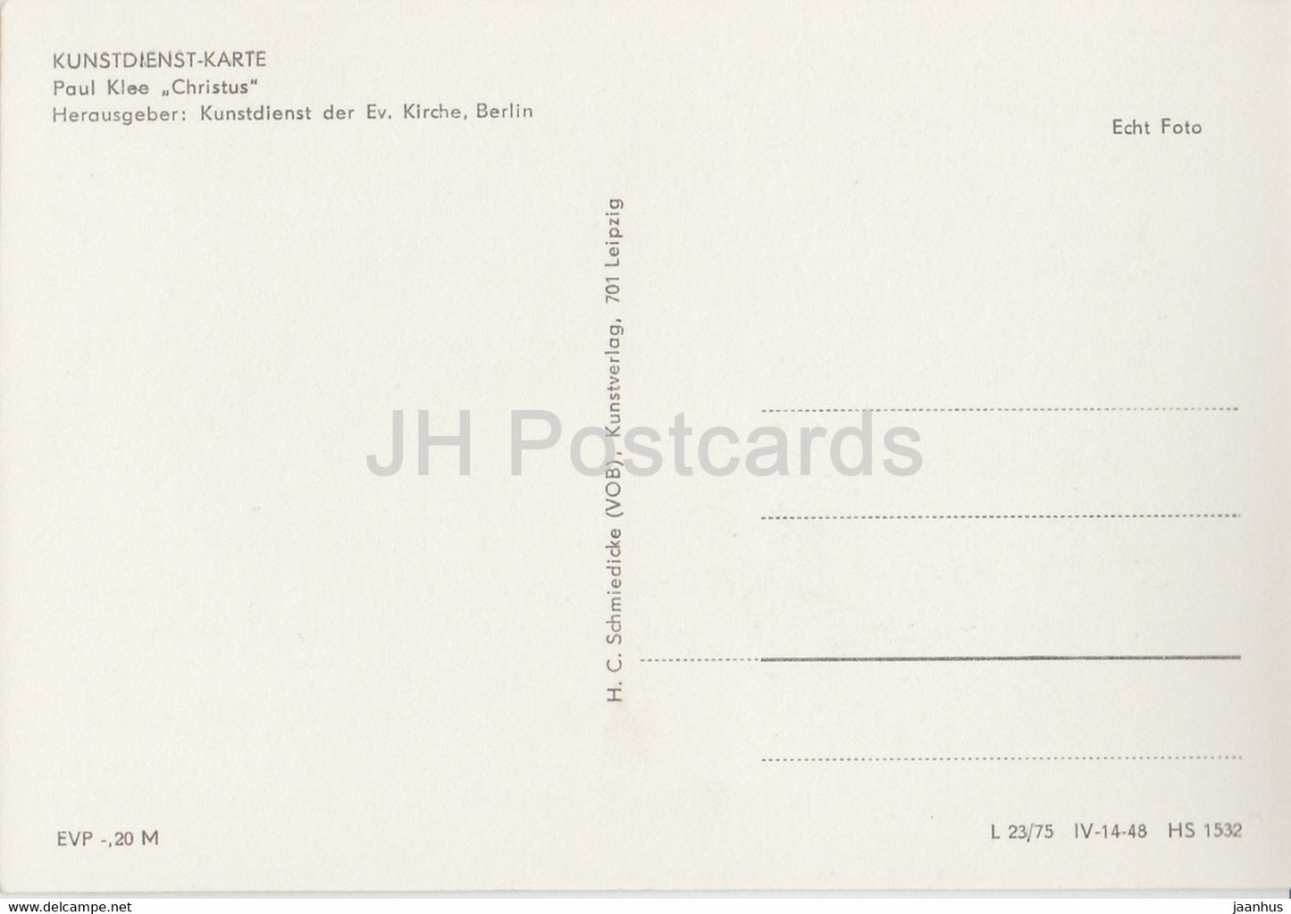 painting by Paul Klee - Christus - Christ - German art - Germany - unused