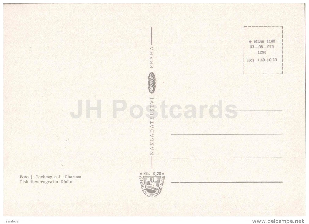 Radnice - Plzen - church - panorama - streets - Czechoslovakia - Czech - unused - JH Postcards