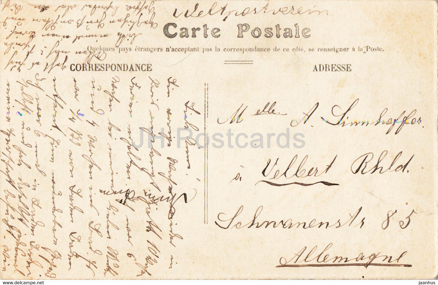 Paris - Monument de Gambetta - carte postale ancienne - 1909 - France - occasion