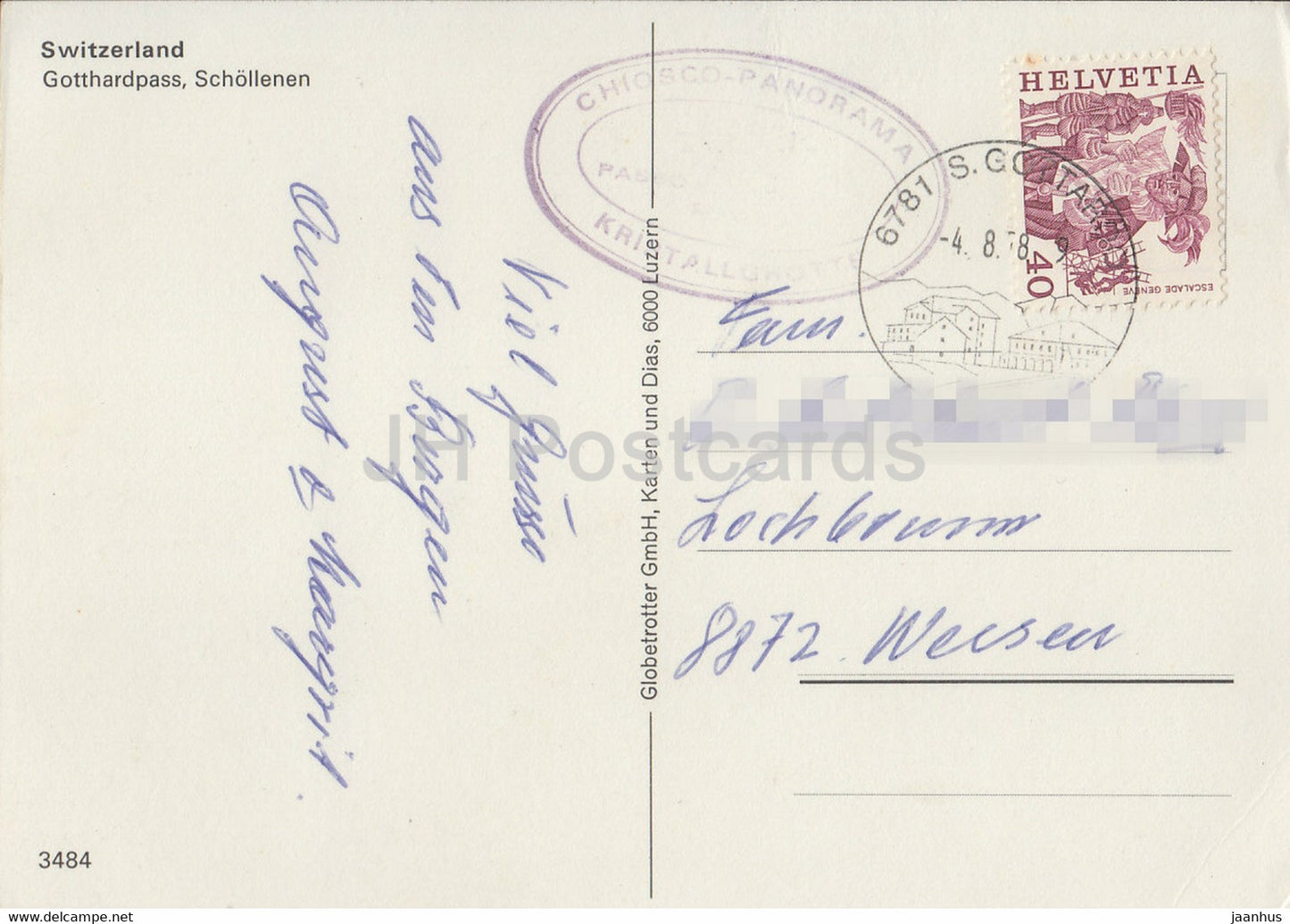 Gotthardpass - Schollenen - 3484 - 1978 - Switzerland - used