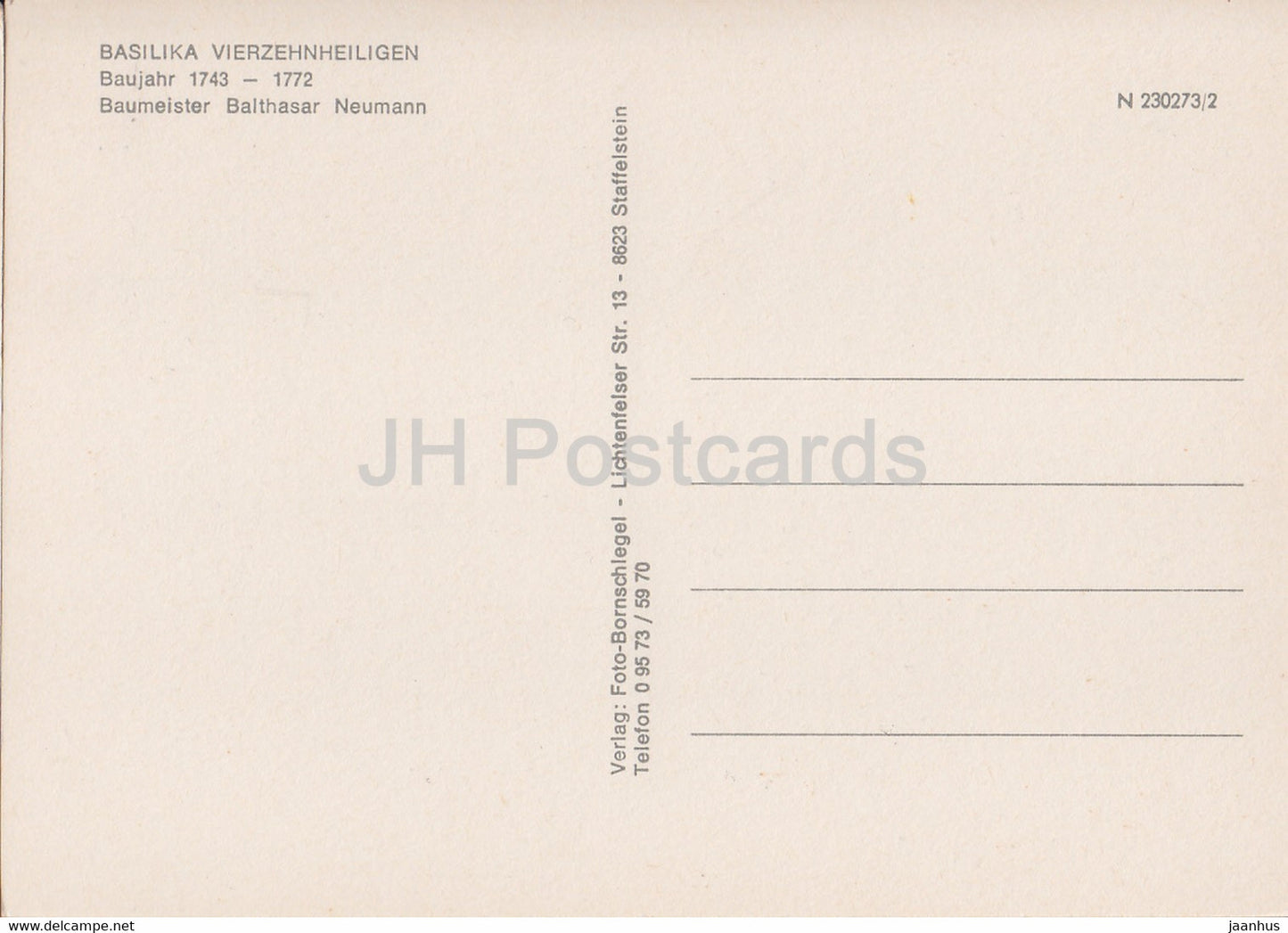 Wallfahrtskirche Vierzehnheiligen - Barock Basilika - cathedral - 2 - Germany - unused