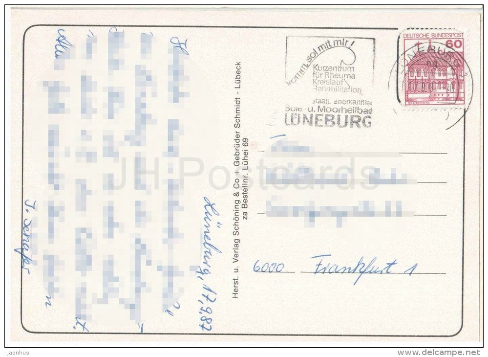Lüneburger Heide - Germany - 1987 gelaufen - JH Postcards