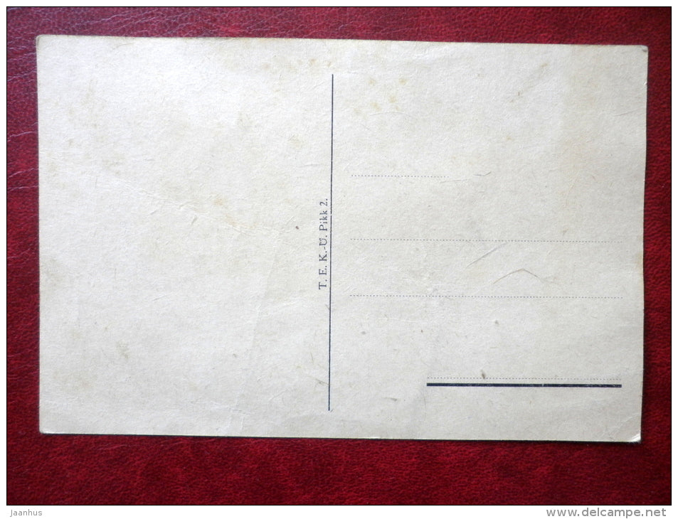baby in the cradle - T. E. K.-Ü. Pikk 2 - 1920s-1930s - Estonia - unused - JH Postcards