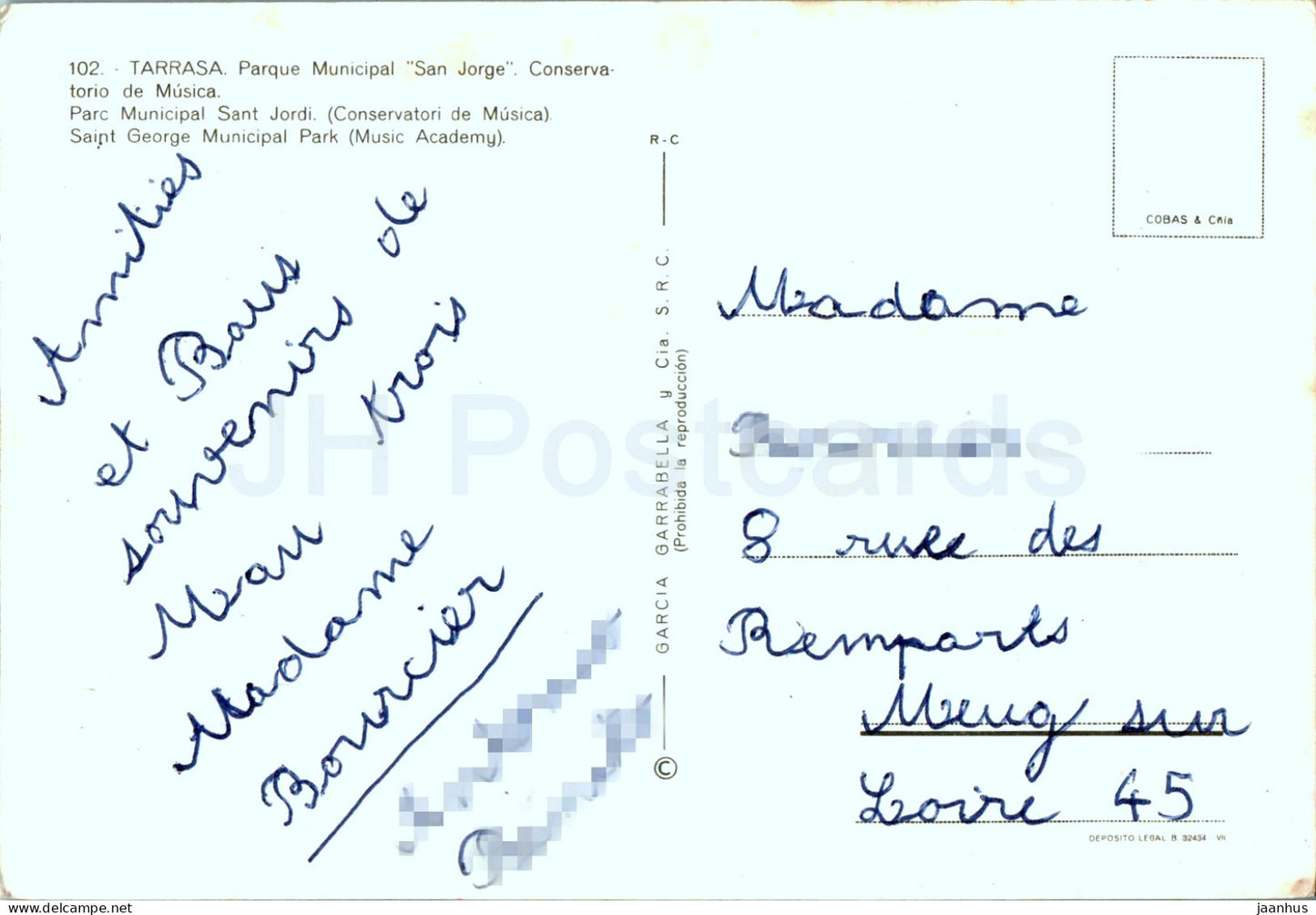 Tarrasa - Parque Municipal San Jorge - Conservatorio de Musica - Parc municipal de Sain George - 102 - Espagne - utilisé