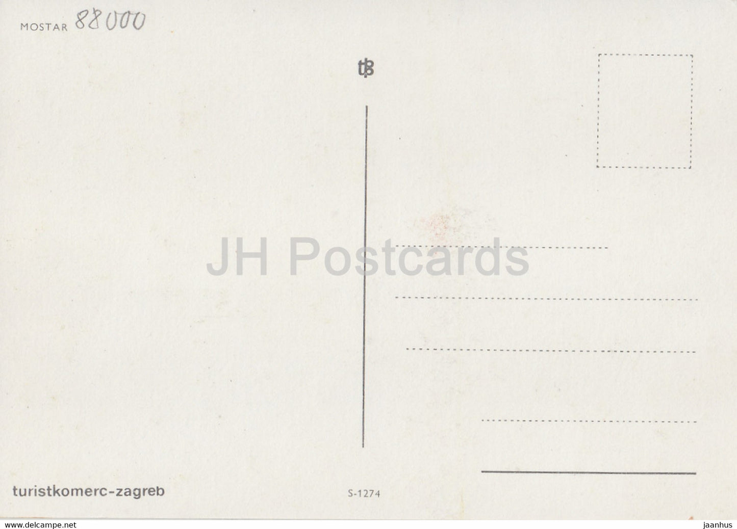 Mostar street view - Yugoslavia - Bosnia and Herzegovina - unused