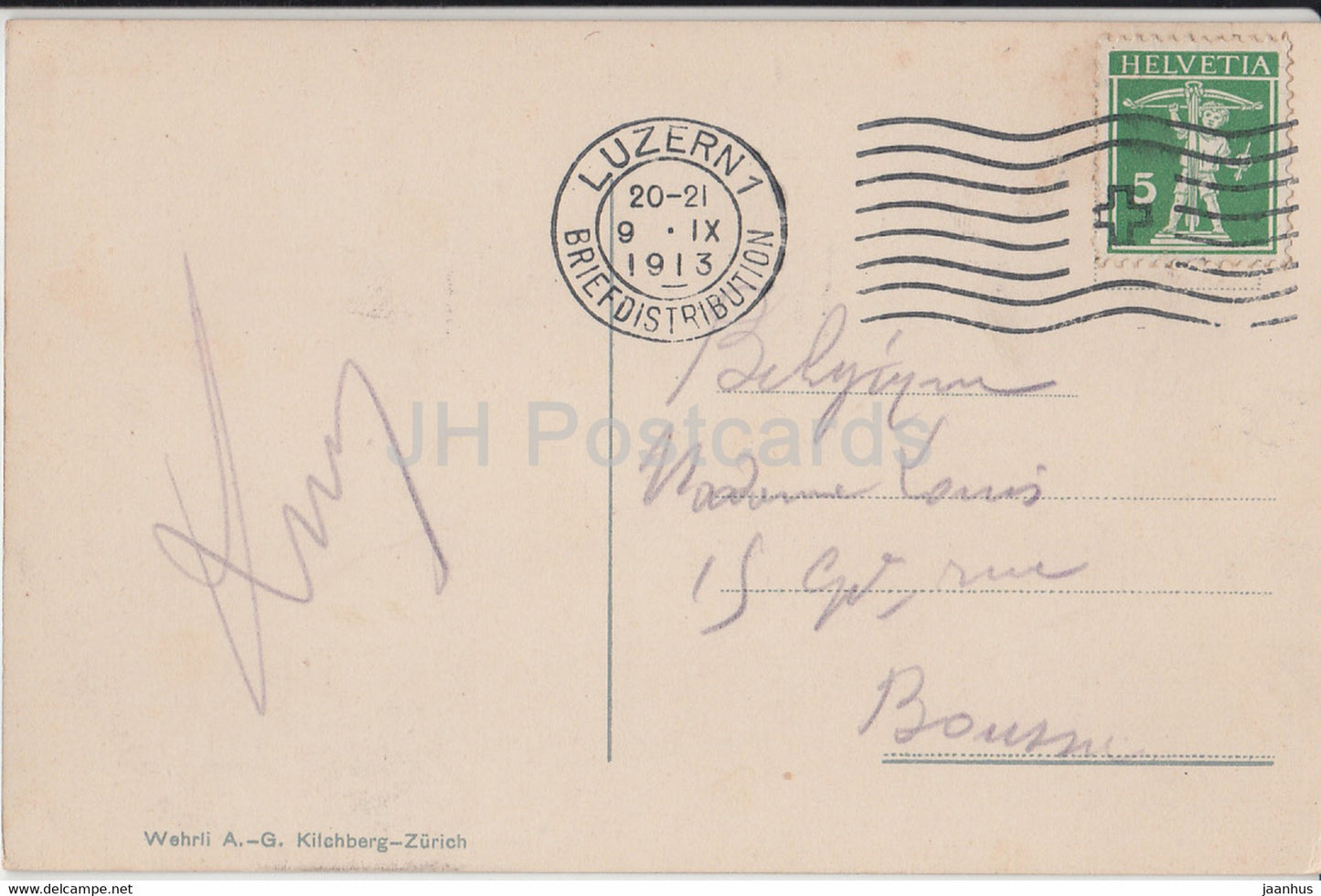 IV Waldstättersee - Pilatus - Seetal - 19829 - alte Ansichtskarte - 1913 - Schweiz - gebraucht