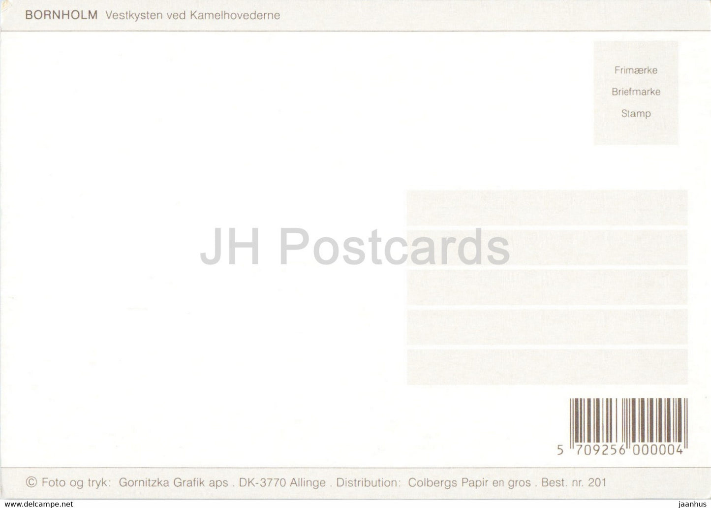 Bornholm - la côte ouest à Camelheads - Kamelhovederne - Danemark - inutilisé