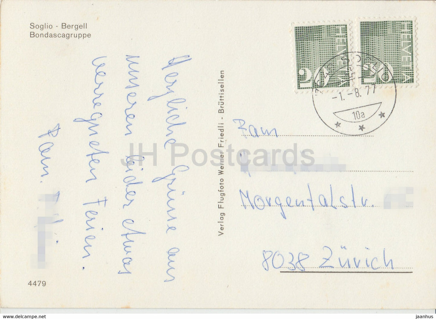 Soglio Bergell - Bondascagruppe - 4479 - 1977 - Suisse - d'occasion