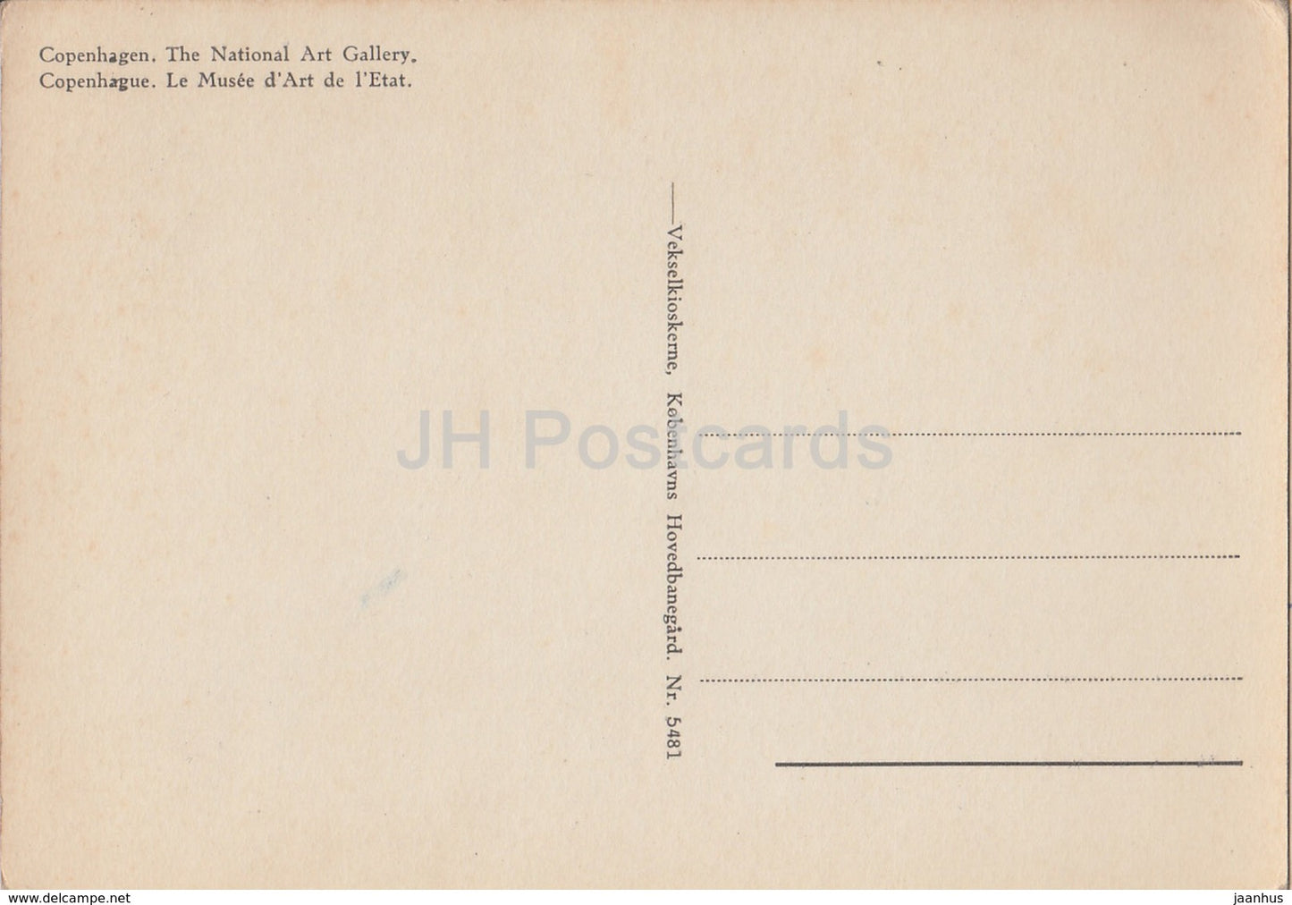 Copenhagen - Statens Museum for Kunst - The National Art Gallery - 5481 - Denmark - unused