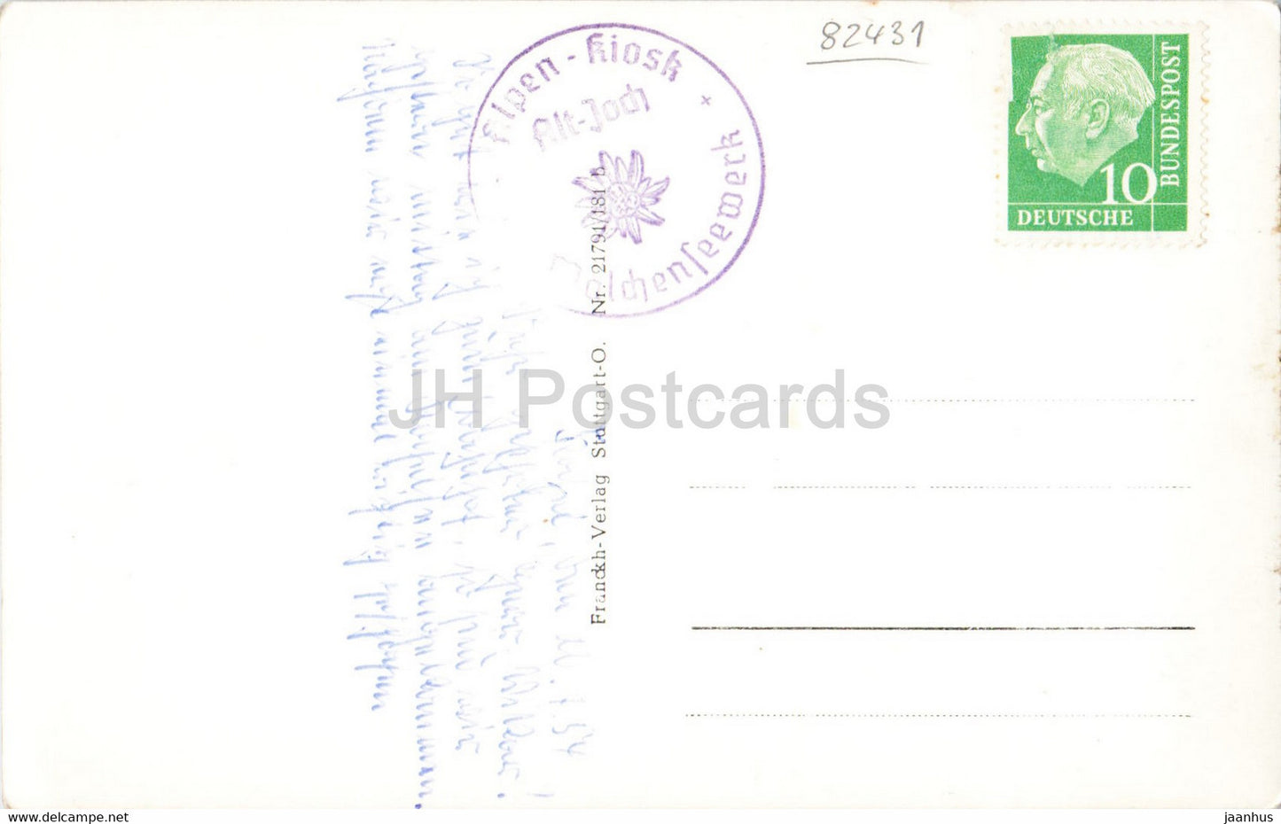 Kochelsee - Erholungsheim Seehof mit Herzogstand u Heimgarten - old postcard - Germany - used