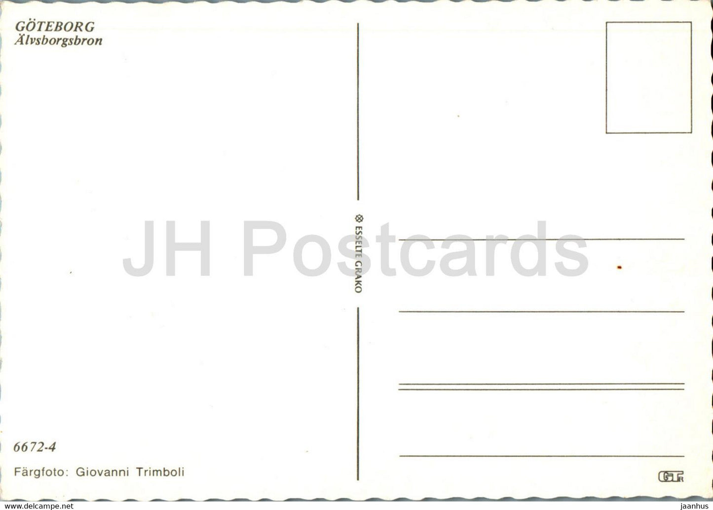 Goteborg - Alvsborgsbron - Alvsborg bridge - bridge - ship - 6672-4 - Sweden - unused