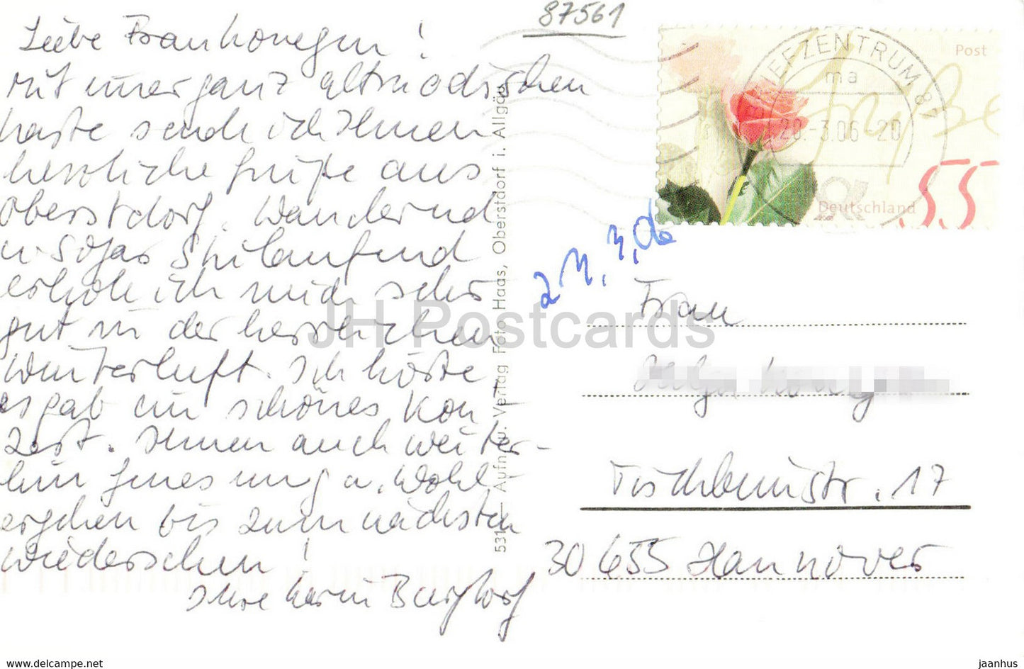 Oberstdorf i Allgau - old postcard - Germany - used