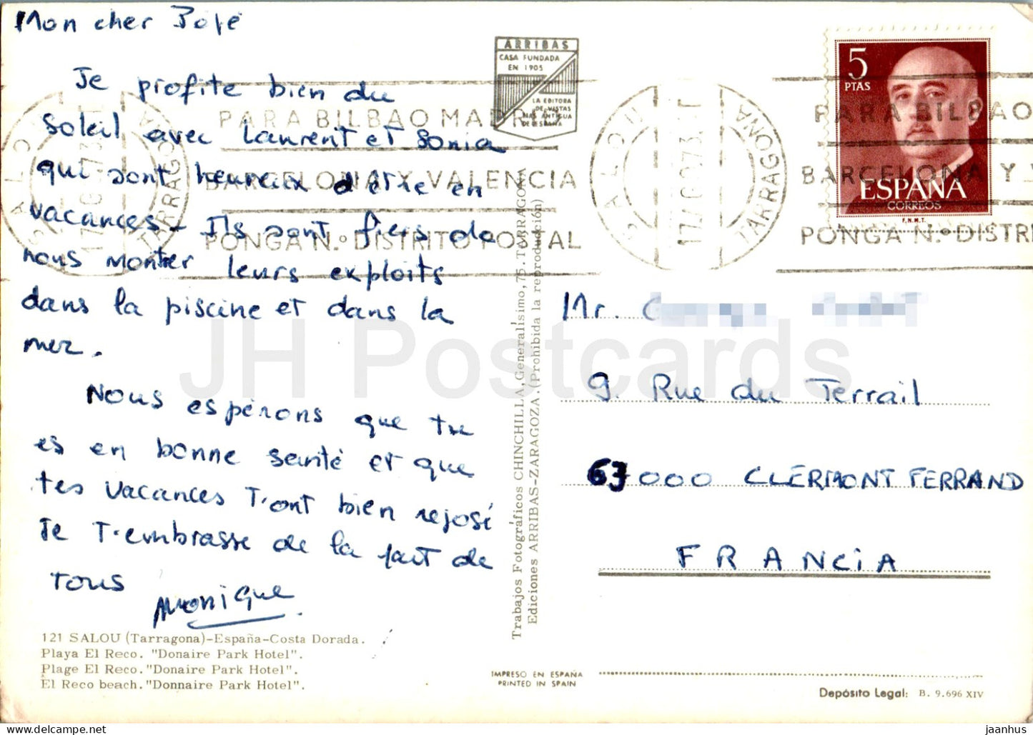 Salou - Tarragona - Costa Dorada - Playa el Reco - Donaire Park Hotel - beach - 121 - 1973 - Spain - used