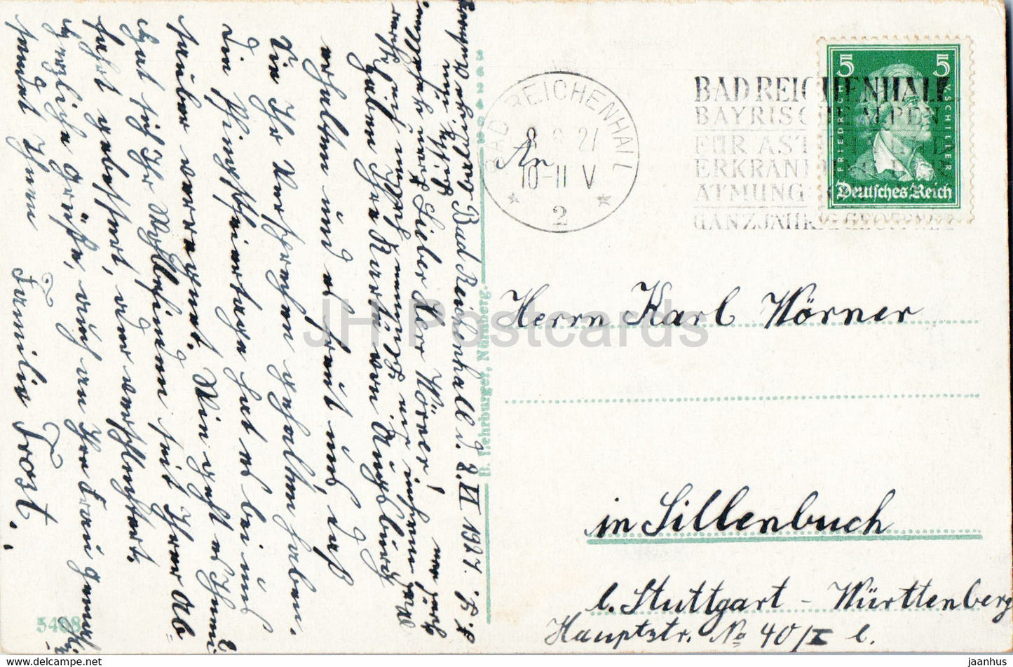 Bad Reichenhall - Die Perle der Deutschen Alpenbader - carte postale ancienne - 1927 - Allemagne - utilisé