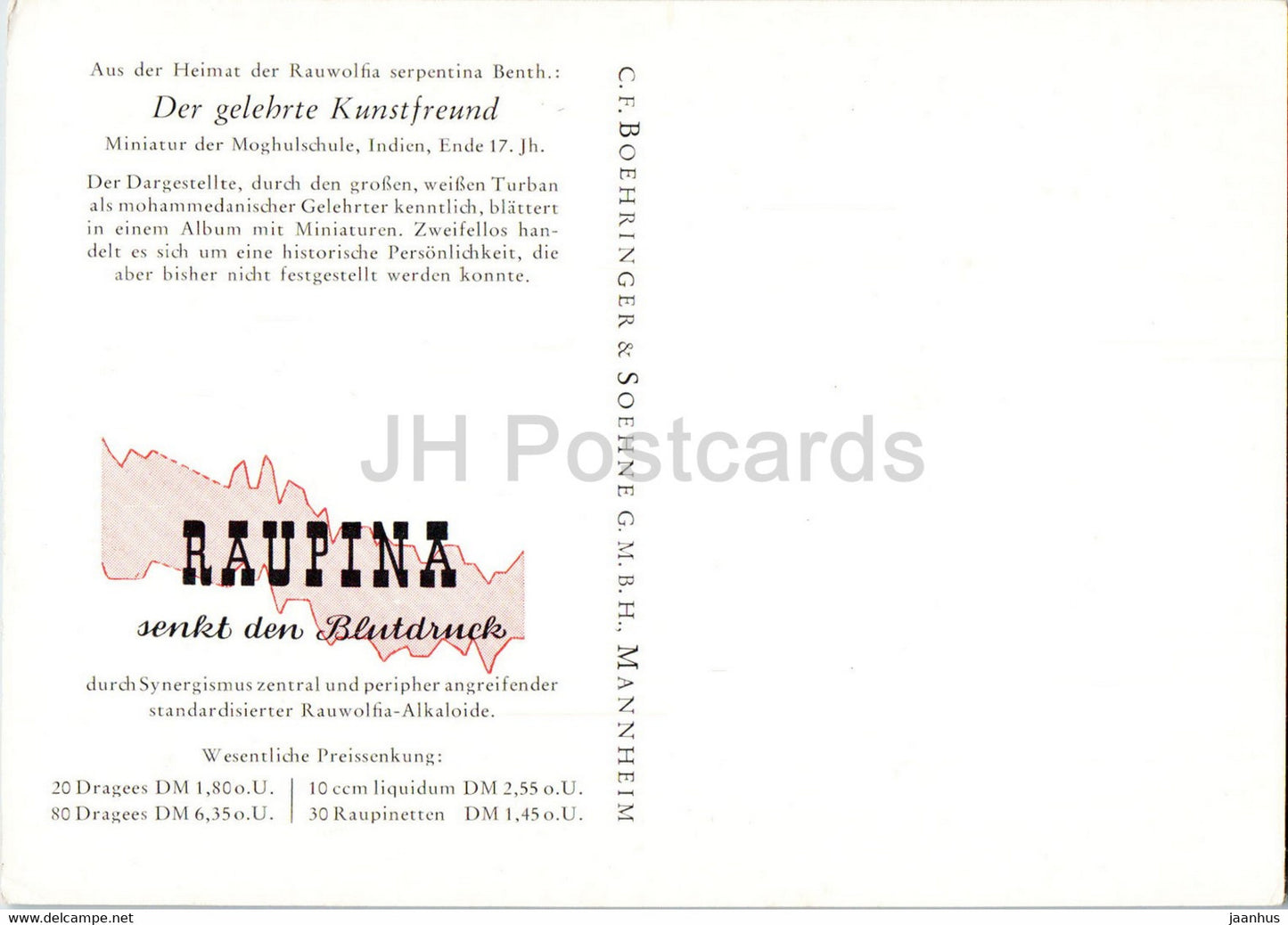 painting - Der Gelehrter Kunstfreund - Indian art - Germany - unused