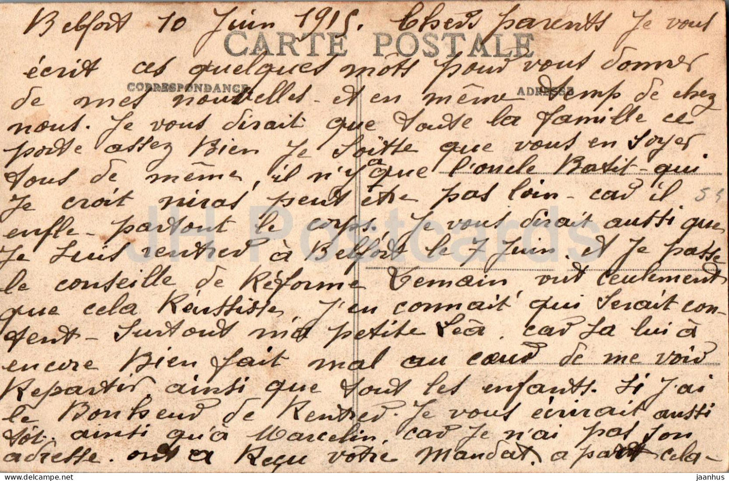 Vesoul - Vue Generale - La Haute Saone Pittoresque - alte Postkarte - 1915 - Frankreich - gebraucht