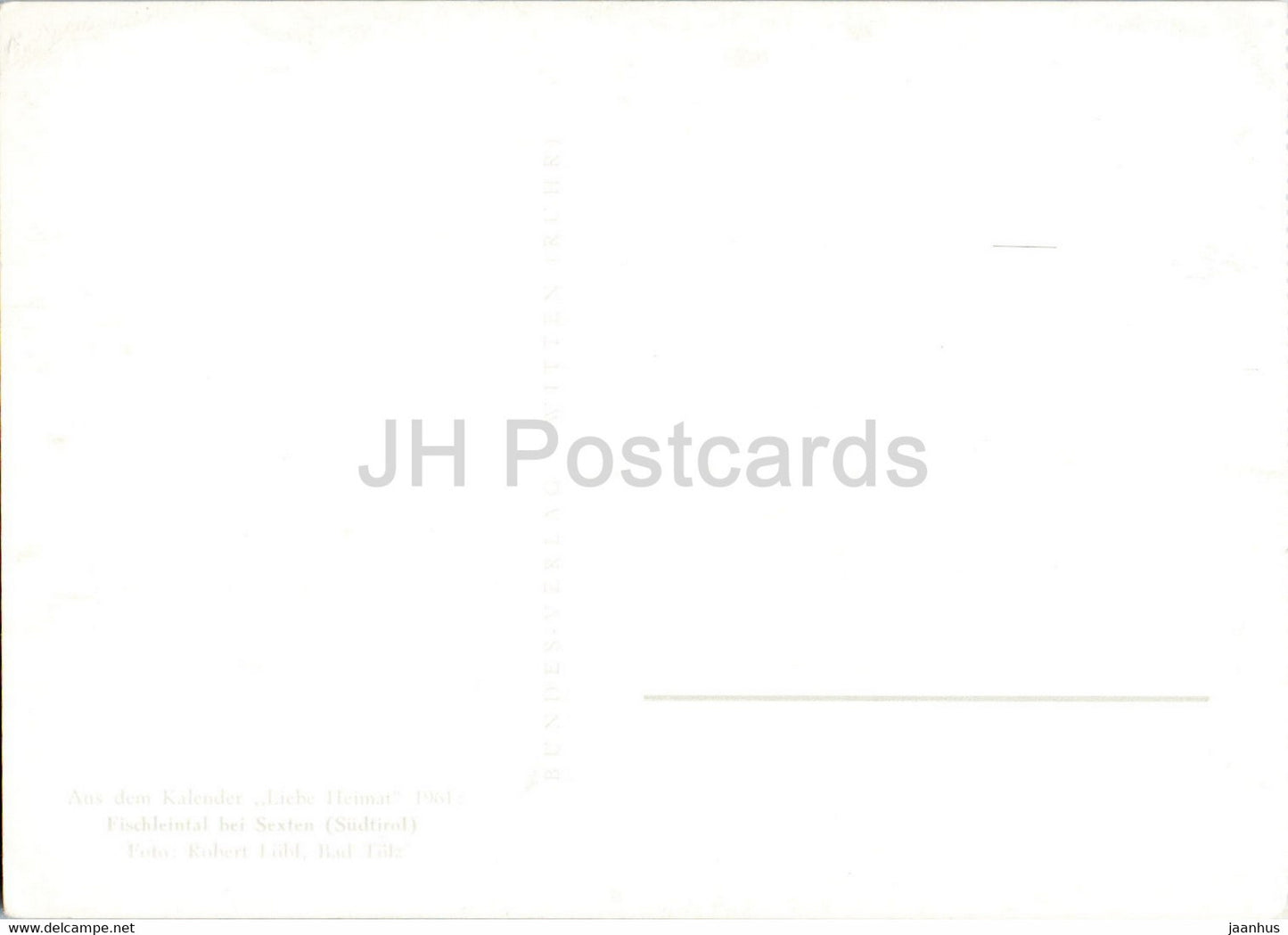 Fischleintal bei Sexten - Sudtirol - 1961 - Italy - unused