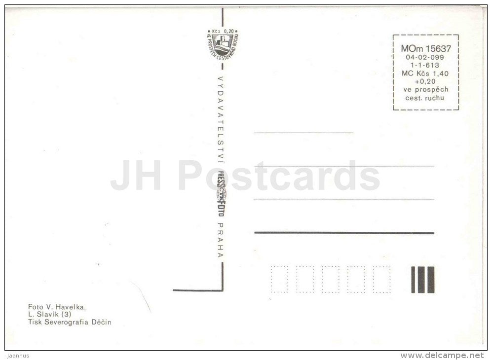 Decin - town views - architecture - Czechoslovakia - Czech - unused - JH Postcards