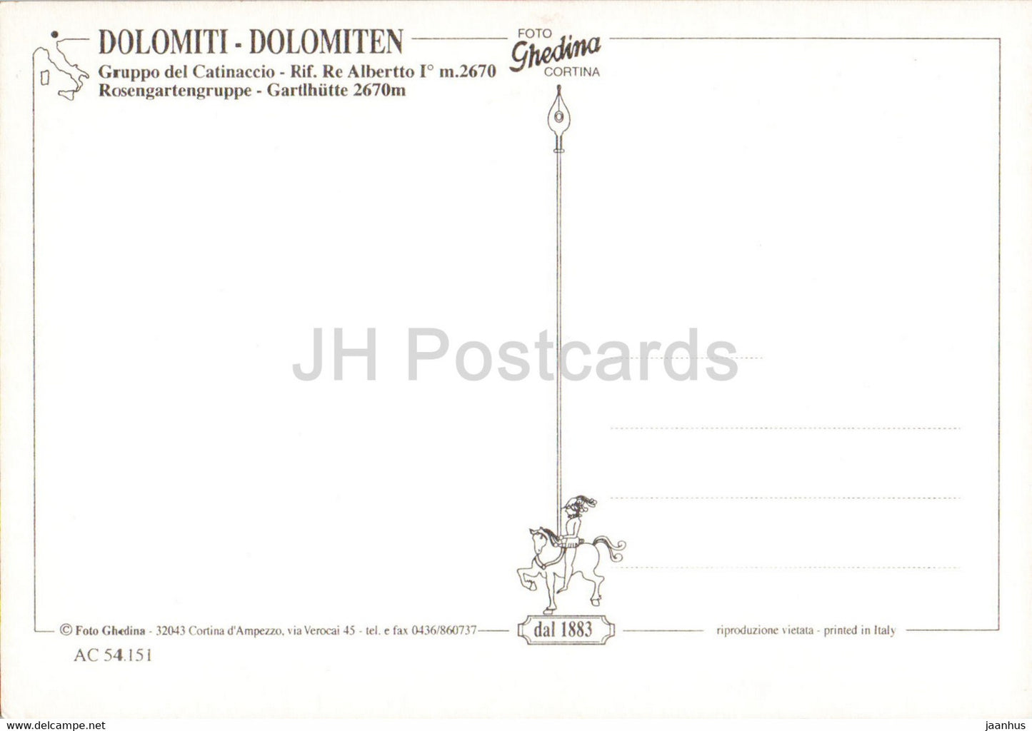 Rif Re Alberto - Gartlhutte - Gruppo del Catinaccio - Italie - inutilisé