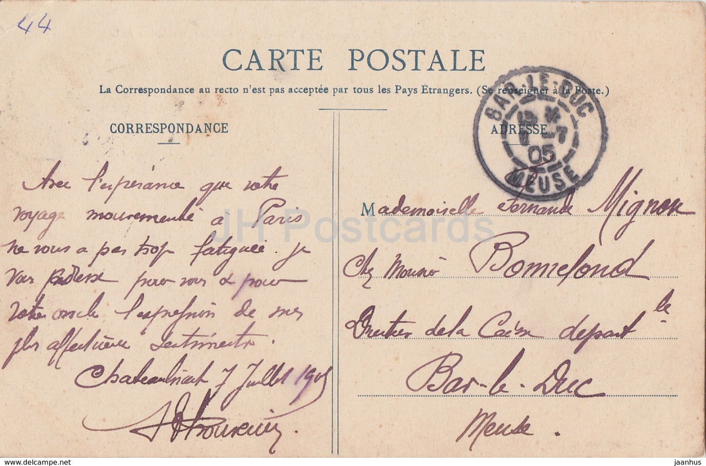 Chateaubriant - Donjon du Chateau - Schloss - alte Postkarte - 1905 - Frankreich - gebraucht