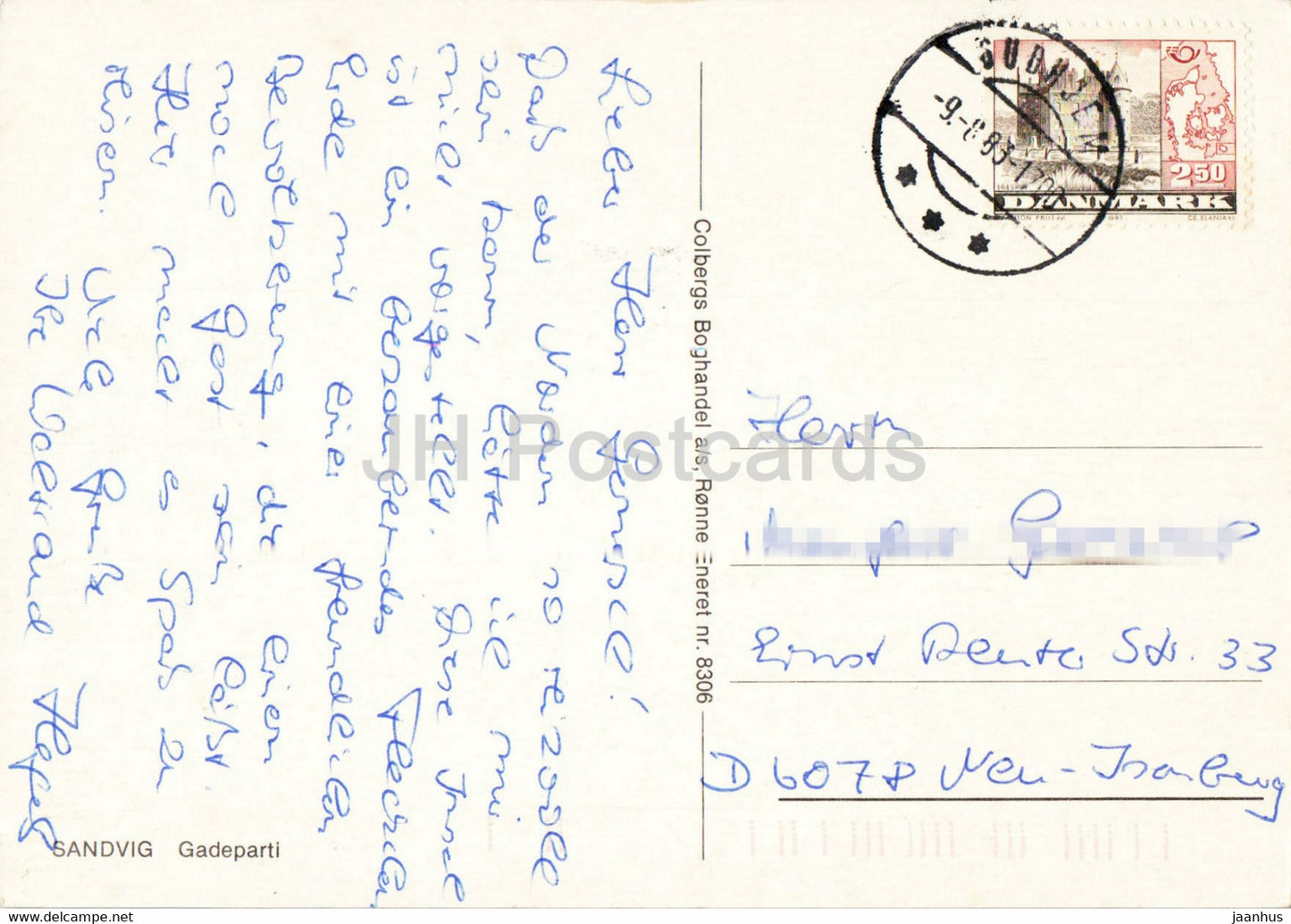 Sandvig - Gadeparti - Straßenansicht - Dänemark - gebraucht