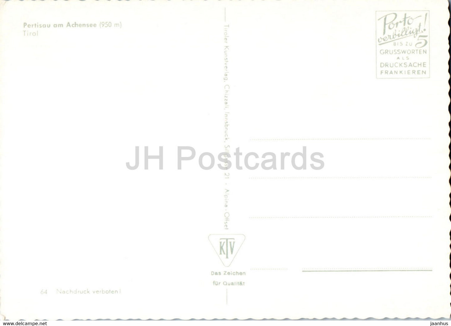 Pertisau am Achensee 950 m - cable car - Tirol - Austria - unused