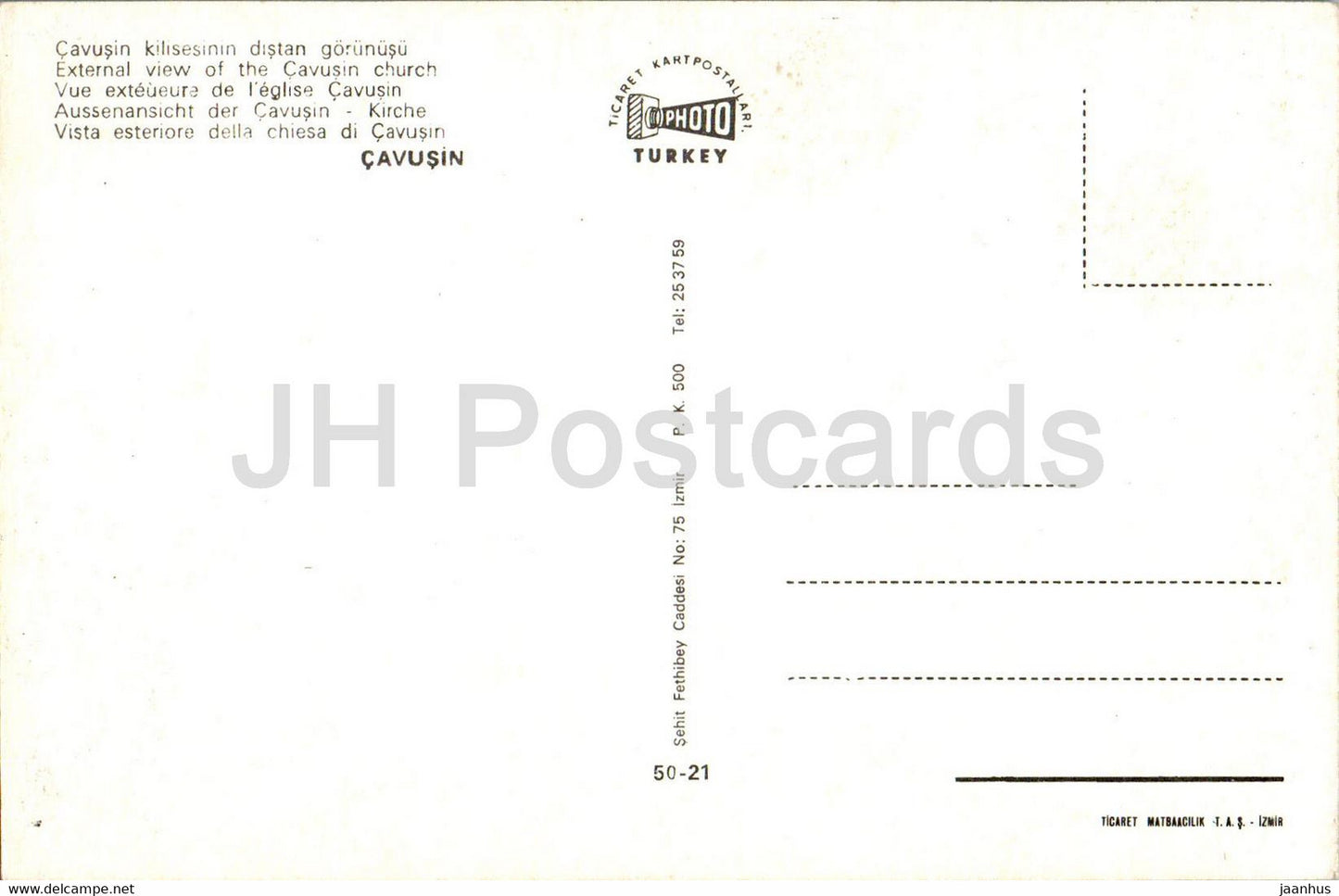 Cavusin - External view of the Cavusin church - Turkey - unused