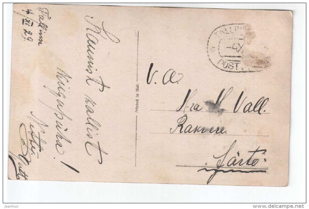 Woman - Fotocelere 1335 - old postcard - circulated in Estonia 1929 Tallinn - used - JH Postcards