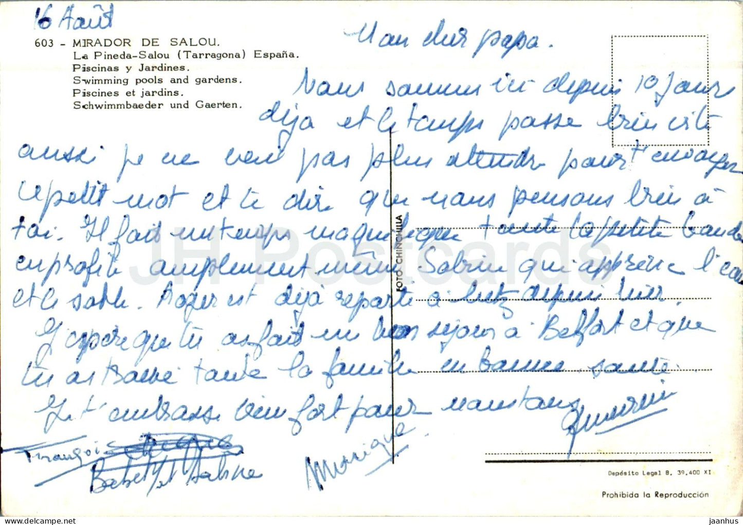 Mirador de Salou - La Pineda Salou - Piscinas y Jardines - piscines et jardins - 603 - Espagne - occasion