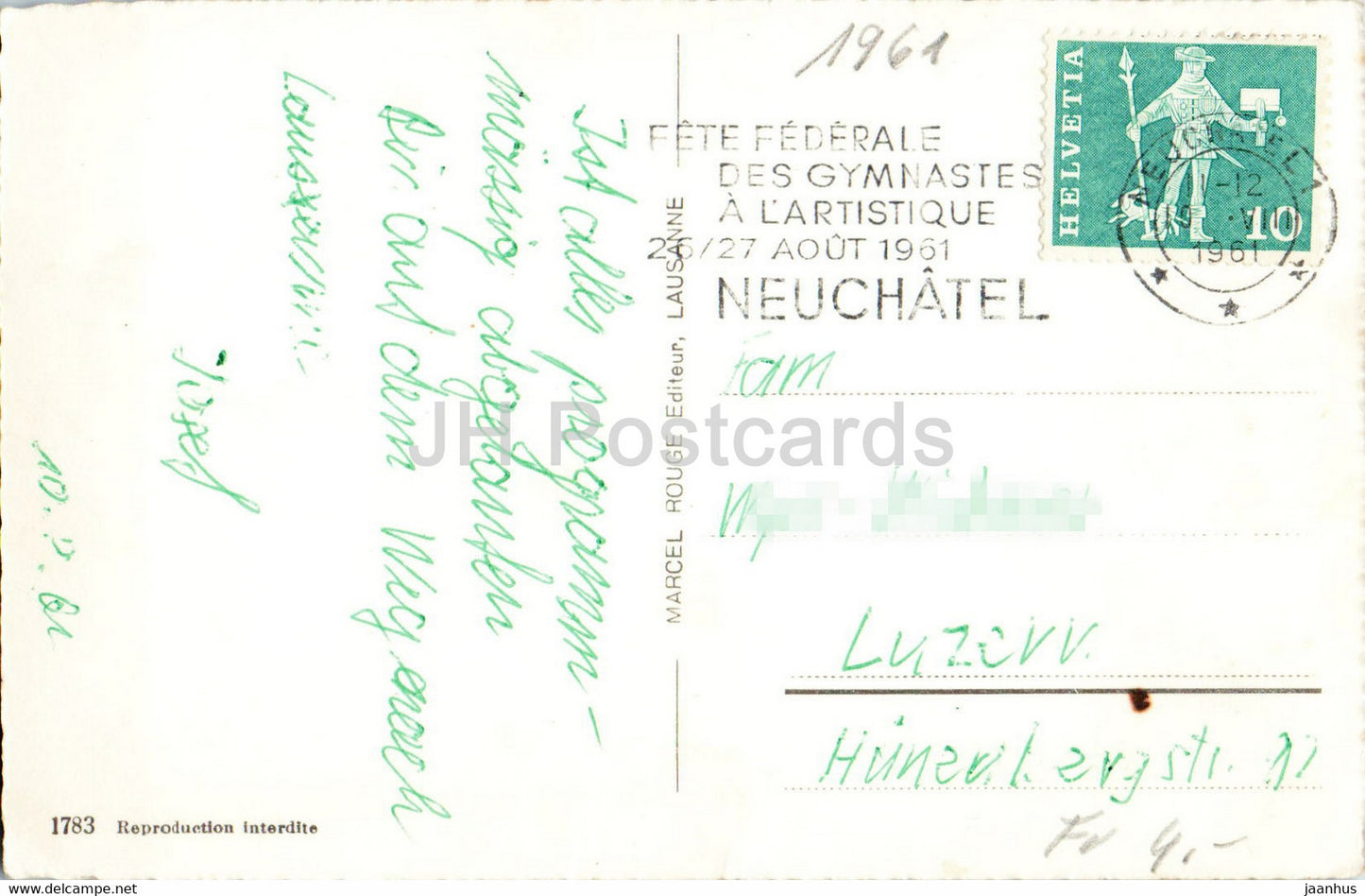 Lac de Neuchâtel - Lac de Morat - 1961 - Suisse - occasion