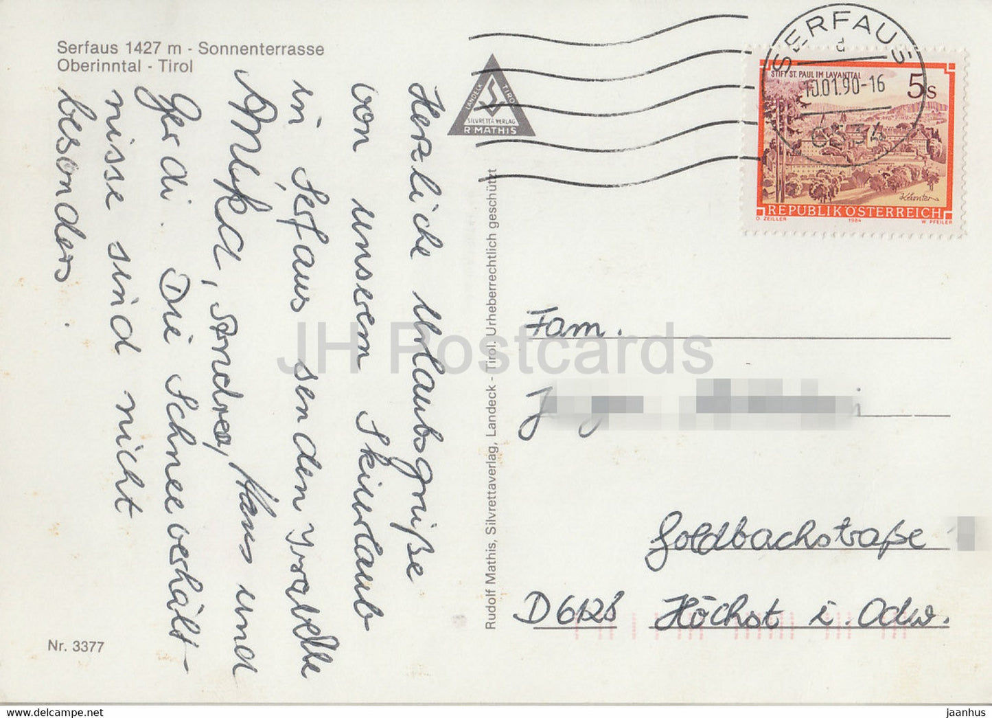 Serfaus 1427 m - Sonnenterrasse - Oberintal - Tirol - 1990 - Autriche - occasion