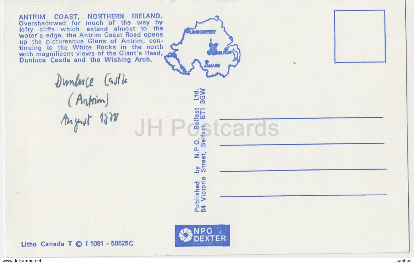 Antrim Coast - Dunluce Castle - Multiview - 1970 - United Kingdom - Northern Ireland - used