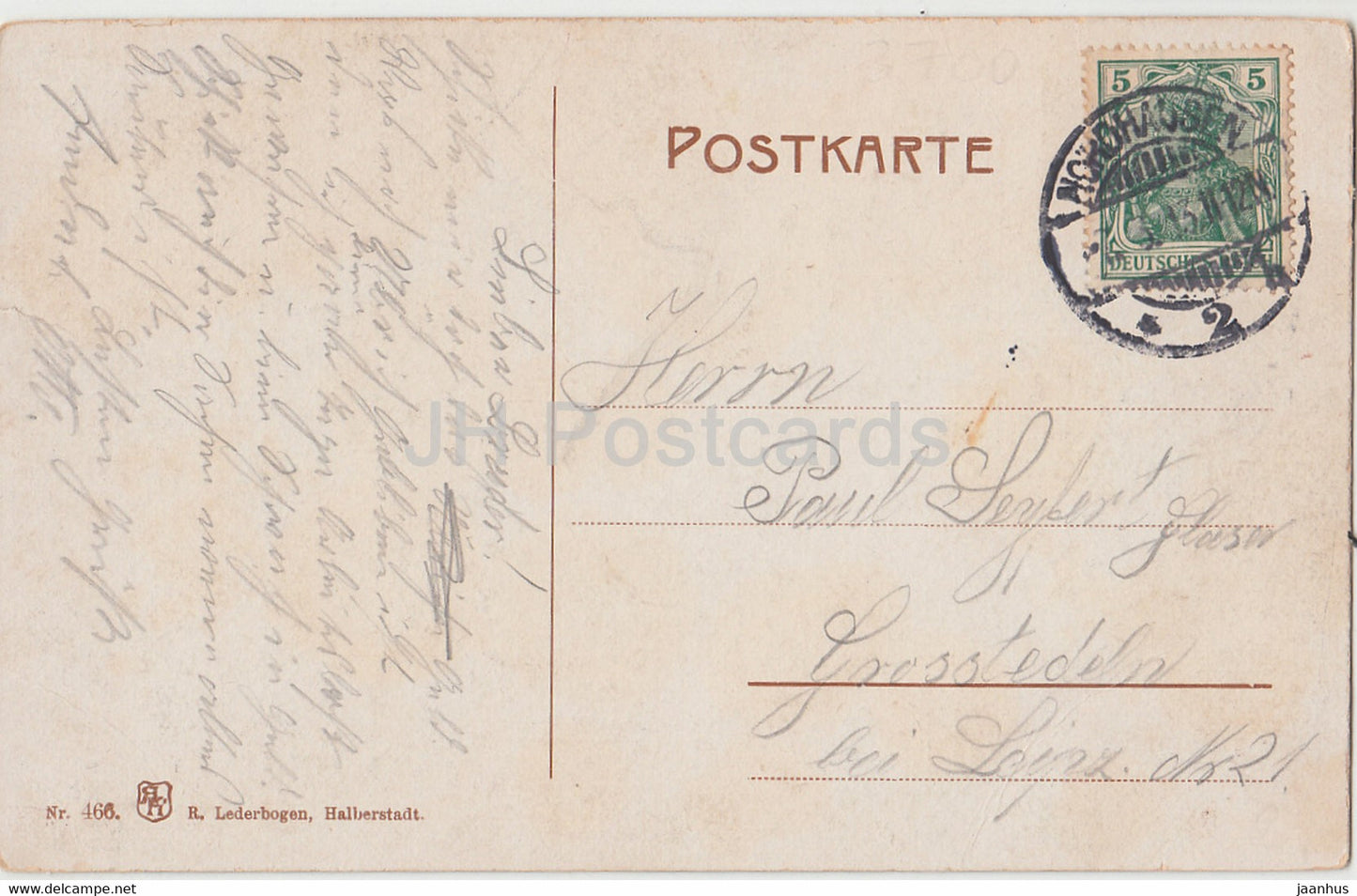 Bodetal - Teufelsbrucke mit Bodekessel - 466 - old postcard - 1913 - Germany - used