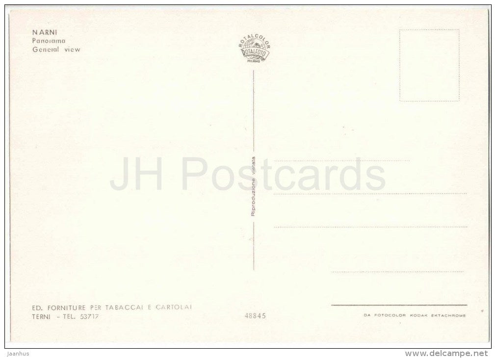 panorama - Narni - Terni - Umbria - 48845 - Italy - Italia - unused - JH Postcards
